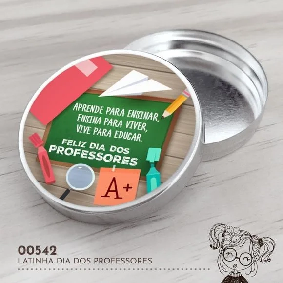 Latinha Adesivada Dia dos Professores - 00542