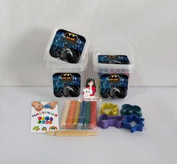 Kit Massinha no Baldinho Personalizado Batman