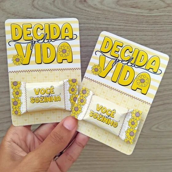 Card com Bala Setembro Amarelo