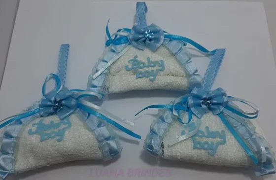 Lembrancinha para Bebê com Fraldinha - Pct C/3 Unid