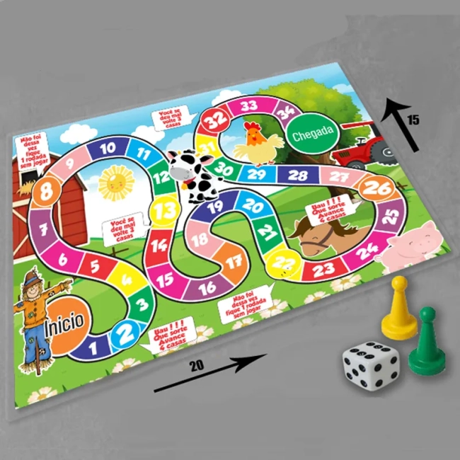 Jogo de Tabuleiro Personalizado Fazendinha