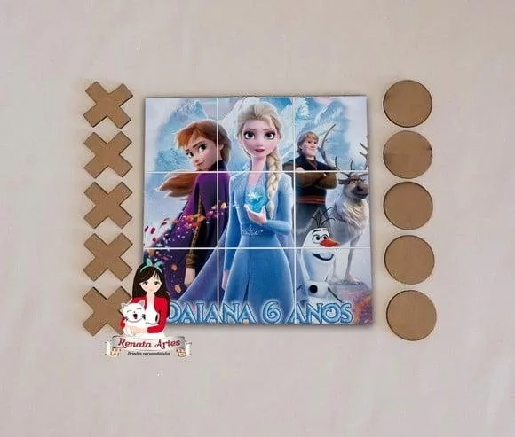 Jogo da Velha Personalizado Frozen 2020