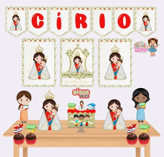 Kit Festa Só Um Bolinho CÍRIO DE NAZARÉ - Decoração de Festa