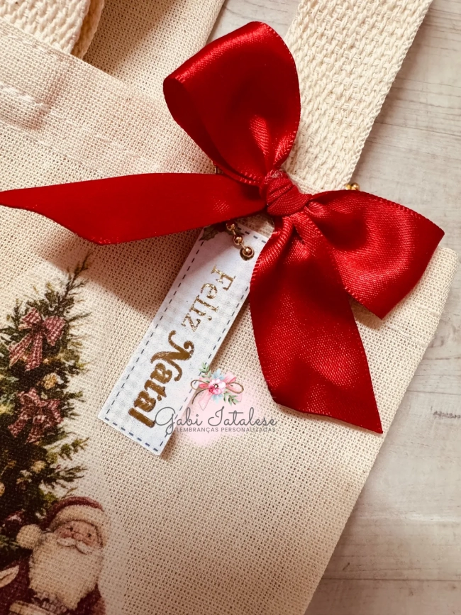 Sacolinha de Algodão Natal