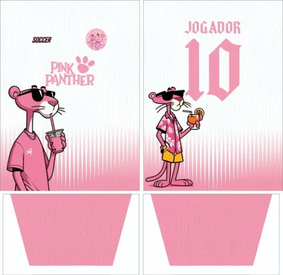 Arte Vetor Camisa Interclasse Pantera Rosa Mod-258