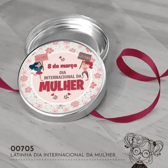 Latinha Adesivada Dia Internacional da Mulher - 00705