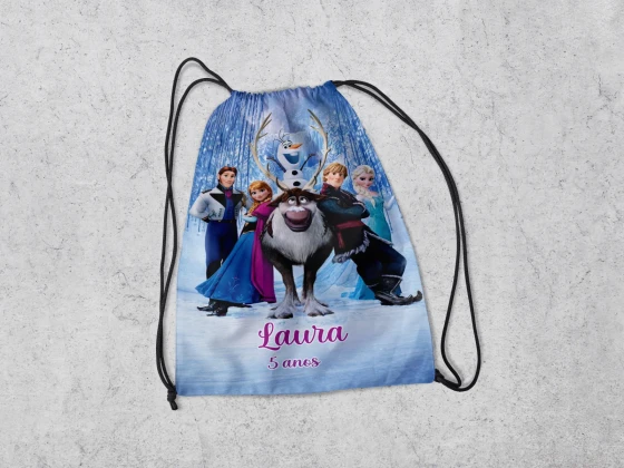 Mochilinha Personalizada para lembrancinhas Frozen e todos os temas