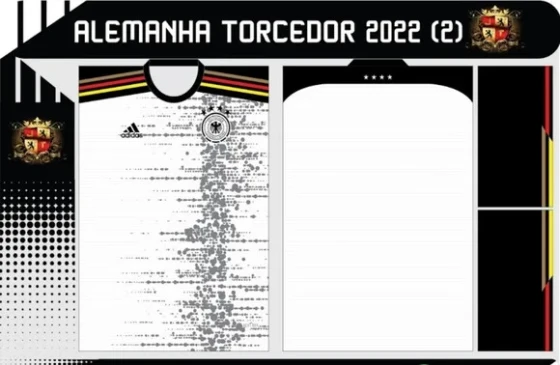 Vetor Da Camisa Alemanha Torcedor 2022 (2