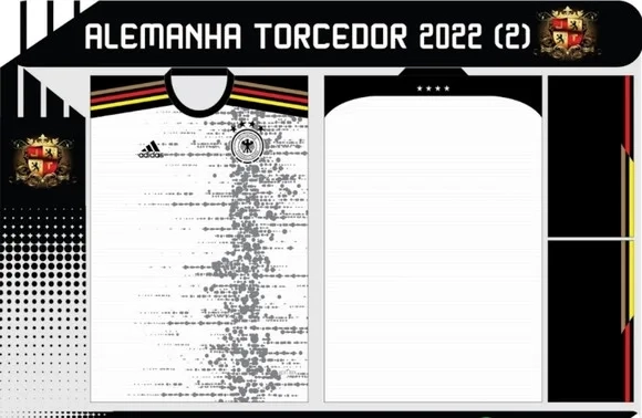 Vetor Da Camisa Alemanha Torcedor 2022 (2
