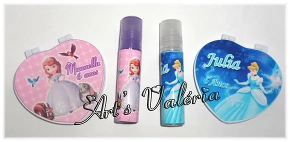 Kit Espelho Coração e Brilho Labial
