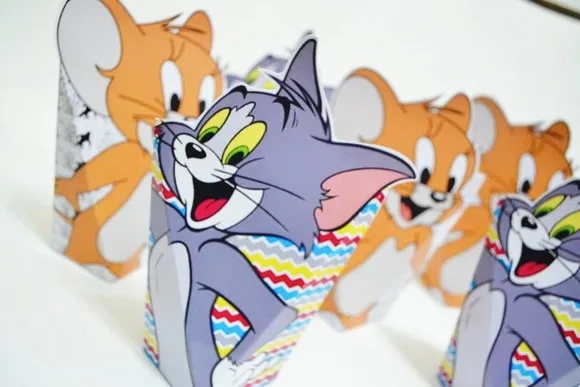 Kit Festa Encanto Tom e Jerry - 50 Peças com Laço Pronto
