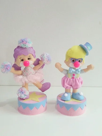 Combo Centro de Mesa Circo Baby Rosa 10peças