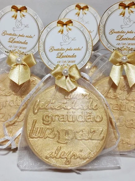 Lembrancinha de Aniversário: Sabonete Desejos de Gratidão G