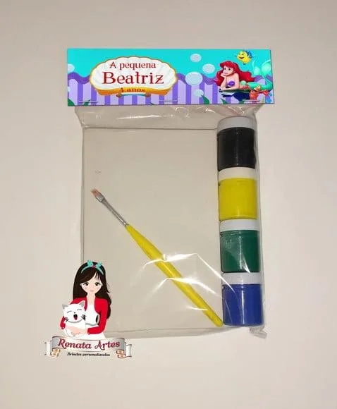 Kit Pintura Personalizado a Pequena Sereia Ariel