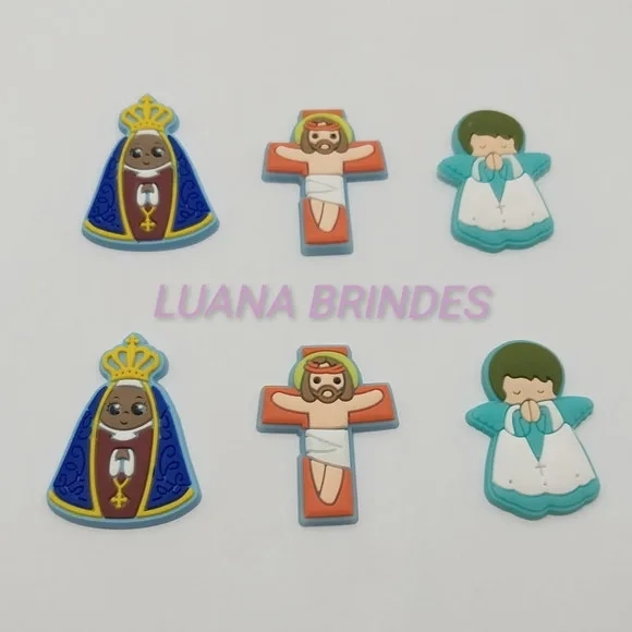 Kit Apliques Religiosos de Borracha 3 Kits