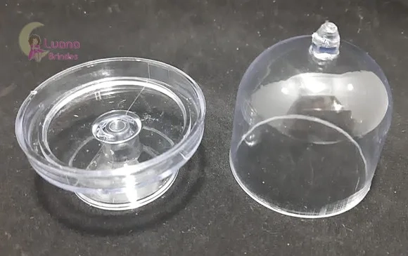 Mini Cúpula Transparente de Acrílico - pct c/5 unidades