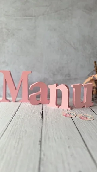 Decoração Bebê - Letras Decorativas mdf - Letras Bastão