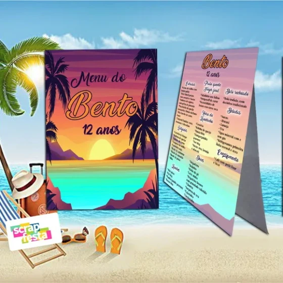 Menu Cardápio Cavalete Festa Tardezinha