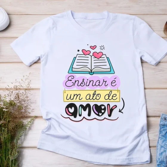Camiseta Ensinar É Um Ato de Amor