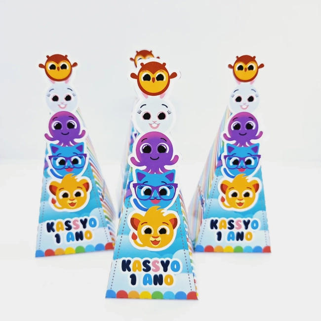 PEGUE E MONTE - Kit Festa BOLOFOFOS - Decoração de Festa - Caixinhas Personalizadas