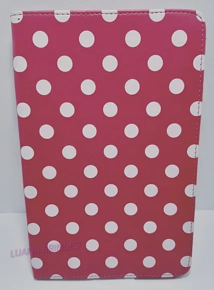 Capa Rosa de Couro para Tablet - 1 Unidade