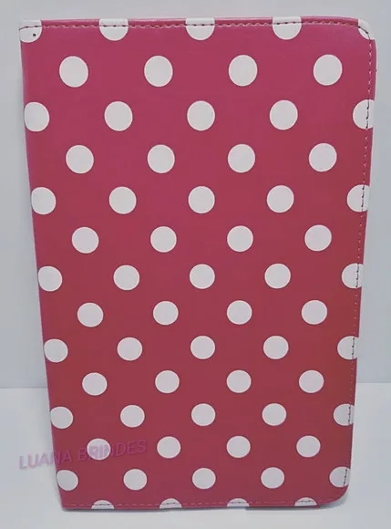 Capa Rosa de Couro para Tablet - 1 Unidade