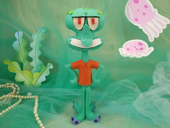 Lula Molusco de feltro - Bob Esponja