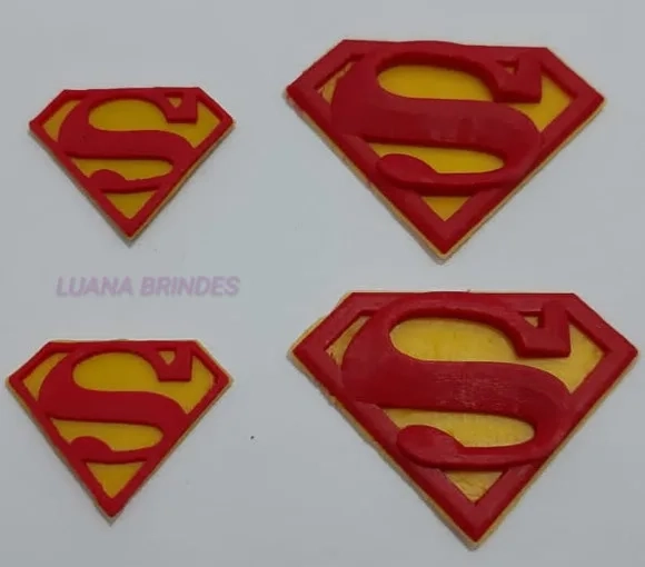 Kit Apliques Símbolo Superman de borracha - pct c/4 Kits