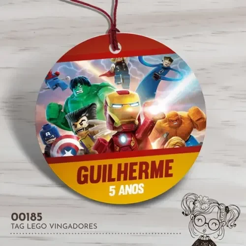 Tag Redonda Lego Vingadores - 00185