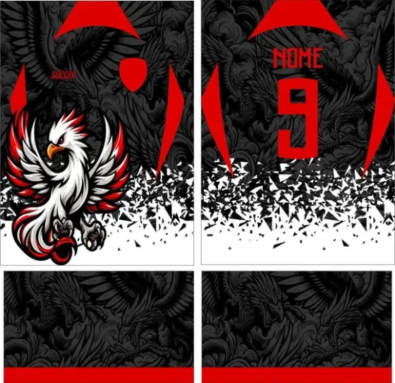 Arte Vetor Camisa Interclasse Fênix Vermelha Mod-211
