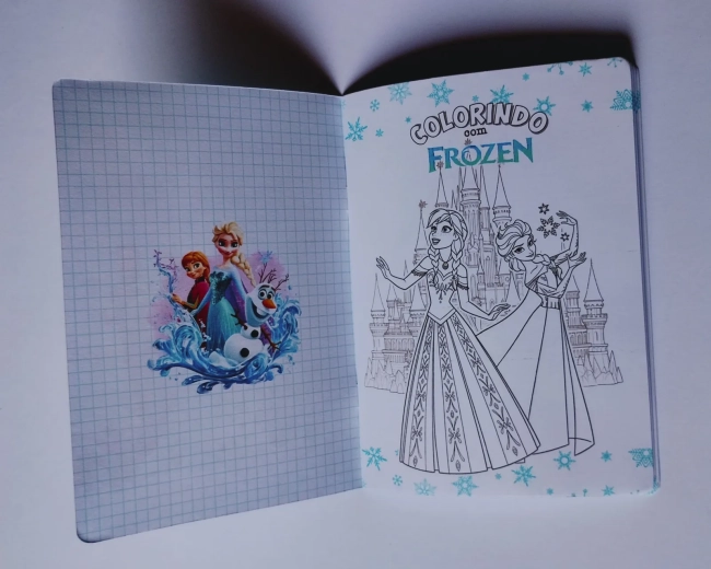 Frozen Elza Princesas Álbum de Figurinhas + Desenhos para Colorir + Atividades