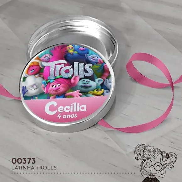 Latinha Adesivada Trolls - 00373