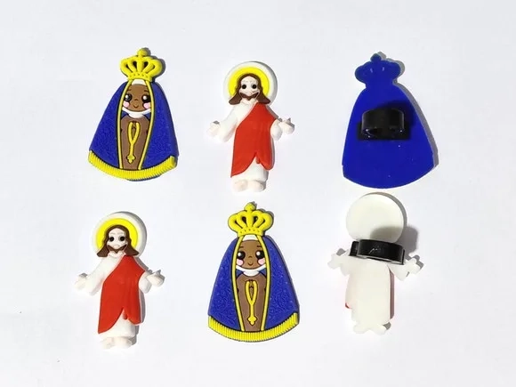 Ponteira P/lápis N.s.r Aparecida e Jesus Cristo - 6 Unidades