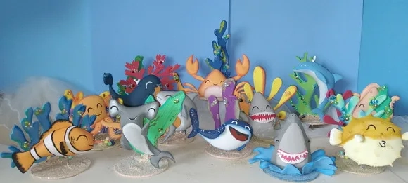 Combo com 25 Fundo do Mar Tons Fortes