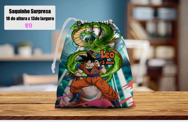 Saquinho Supresa para lembrancinhas do Dragon Ball