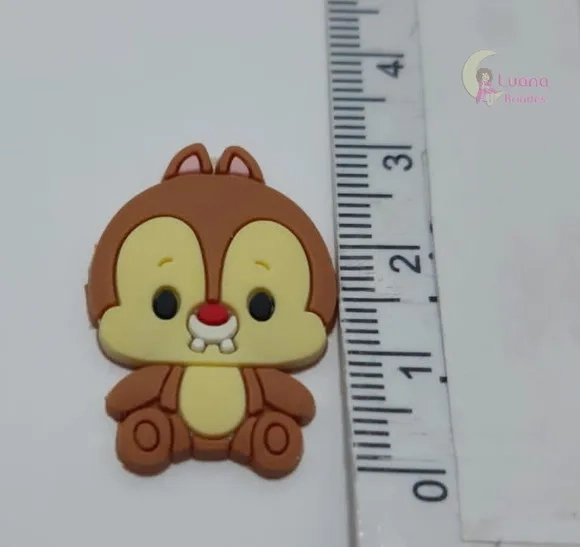 Apliques Personagens Ursinho Pooh de Borracha - Pct C/8 Unid