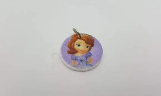 Pingente da Princesinha Sofia com Argola - Pacotes C/7 Un