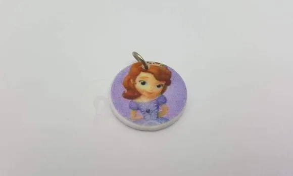 Pingente da Princesinha Sofia com Argola - Pacotes C/7 Un