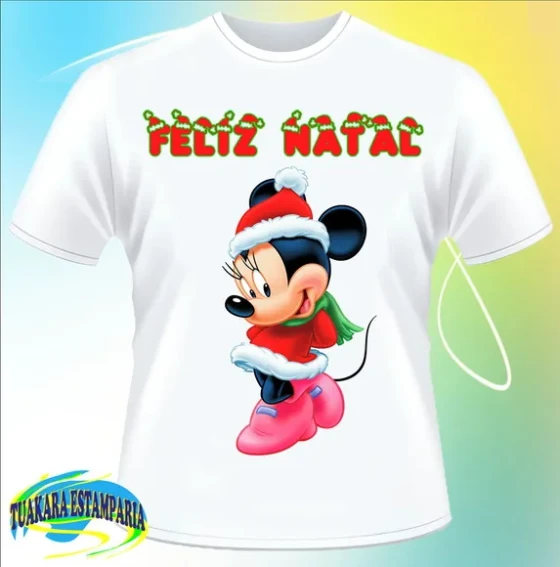 Camiseta Feliz Natal Minnie