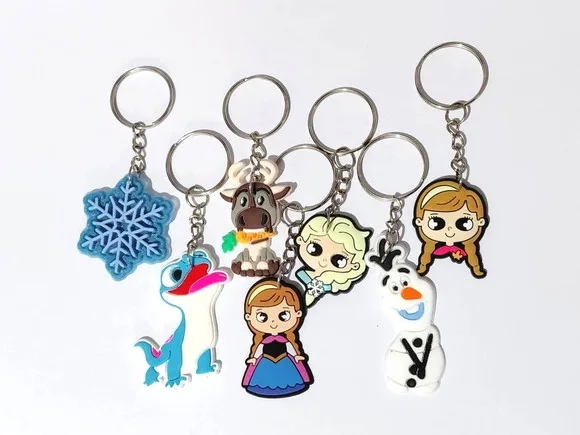 Chaveiro Frozen Emborrachado Pacote com 8 Unidades