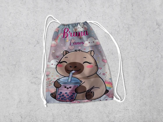Mochilinha Personalizada para lembrancinhas da Capivara