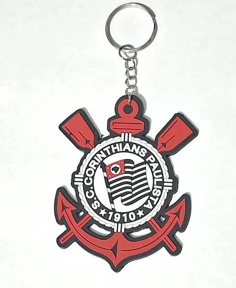 Chaveiro Escudo Time 8cm Emborrachado 2 Unidades