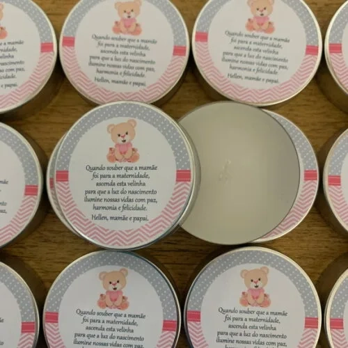Lembrança Maternidade Vela Aromática Ursinha