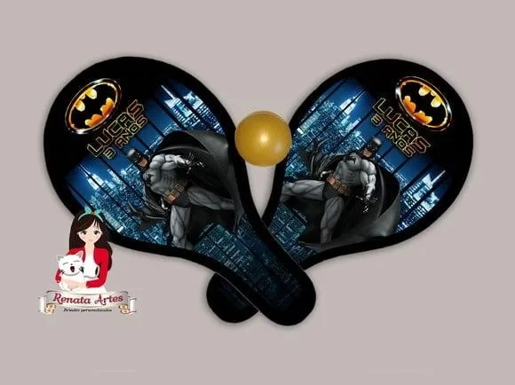 Raquetes de Ping Pong Tema Batman