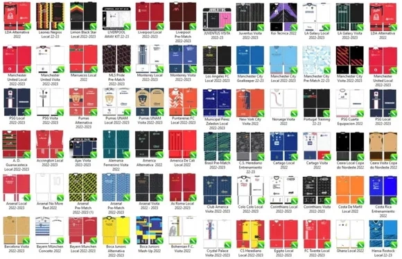 Vetores Camisa Futebol 2022/2023