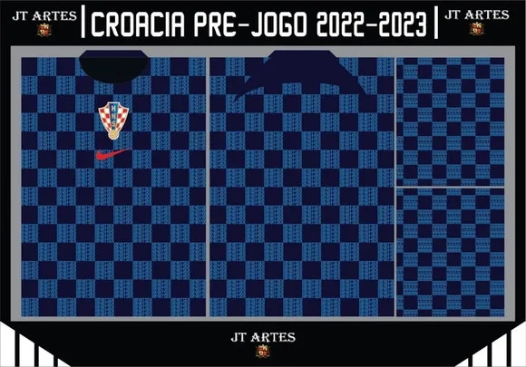Vetor da Camisa Croacia Pre-jogo 2022-2023
