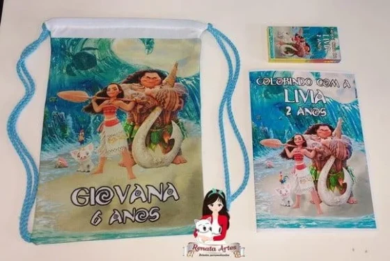 Kit Colorir na Mochila Moana
