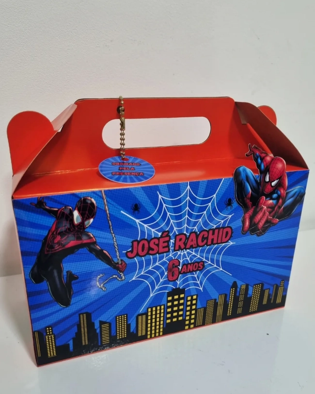 Maleta Personalizada Lembrancinha Homem-Aranha