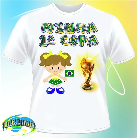 Camiseta Minha 1ª Copa Menina