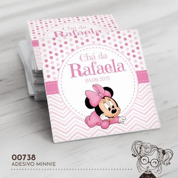 Adesivo Quadrado Minnie Baby - 00738